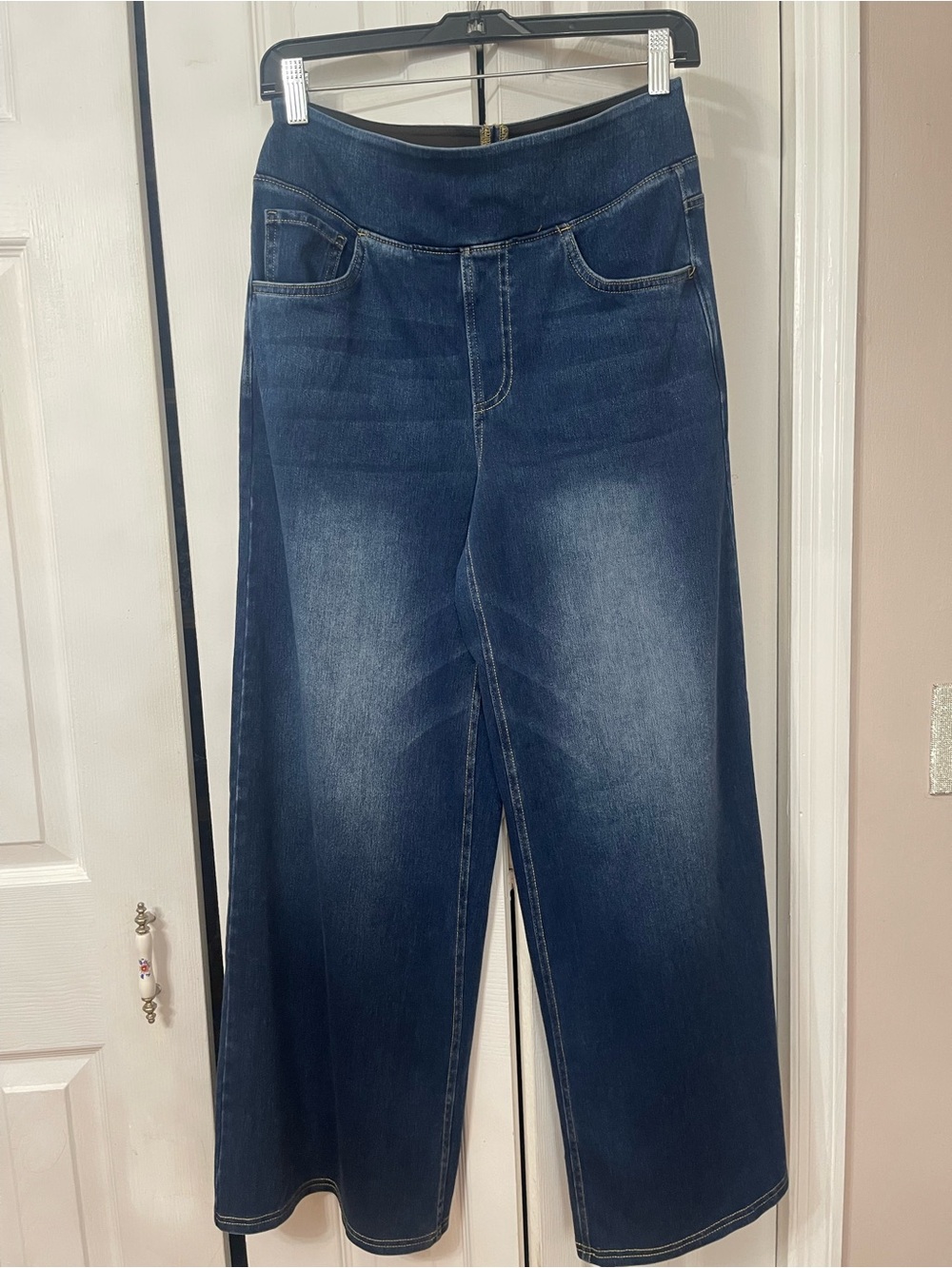 NWT Halara Women’s Flex High Waisted Pockets Wide Leg Jeans Size Med Petite - Picture 3 of 8